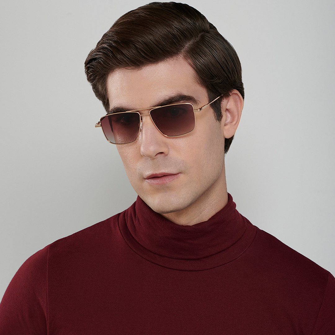 John Jacobs Gold Full Rim Square right side