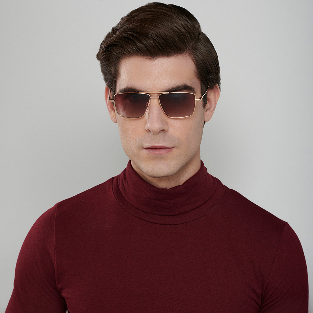 John Jacobs Gold Full Rim Square left side