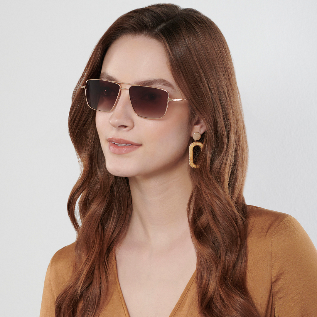 John Jacobs Gold Full Rim Square right side