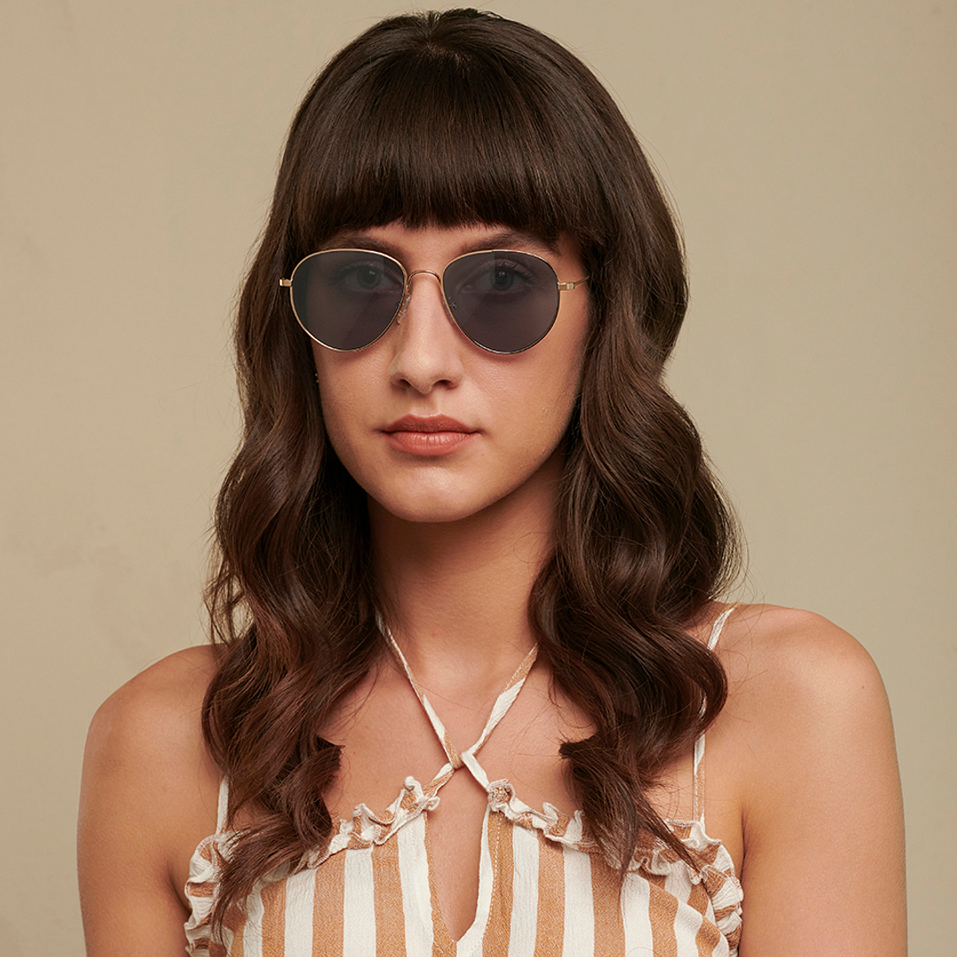 John Jacobs Gold Full Rim Round left side