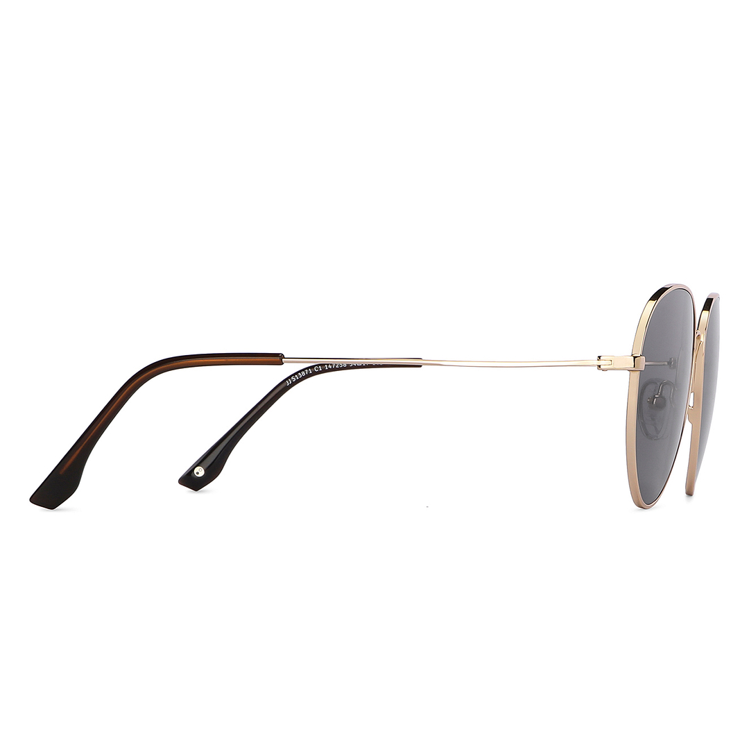 John Jacobs Gold Full Rim Round left side