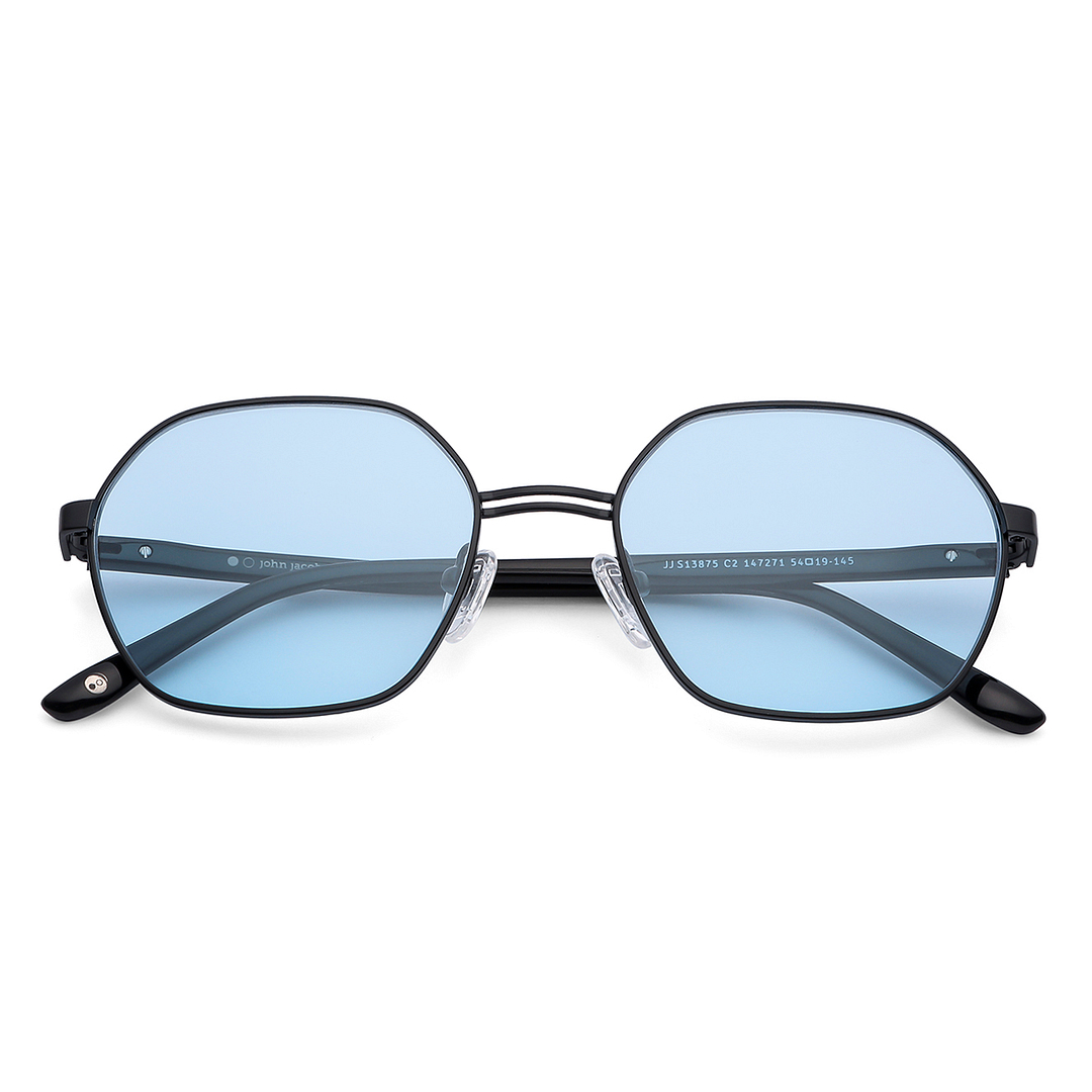 John Jacobs Online Black Full Rim Geometric left side