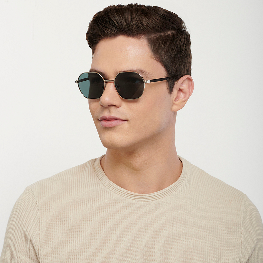 John Jacobs Online Silver Full Rim Geometric right side