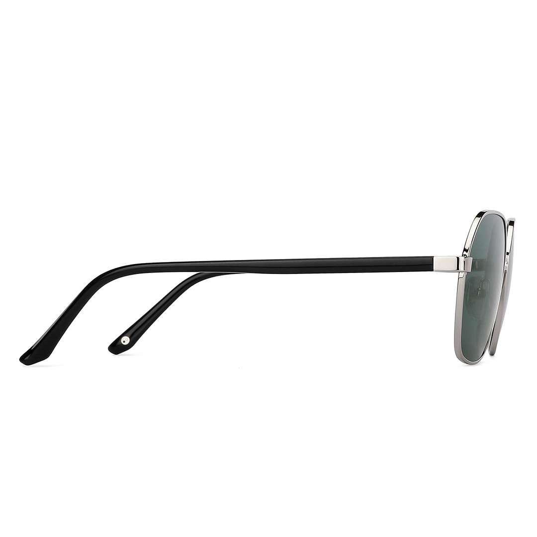 John Jacobs Online Silver Full Rim Geometric left side