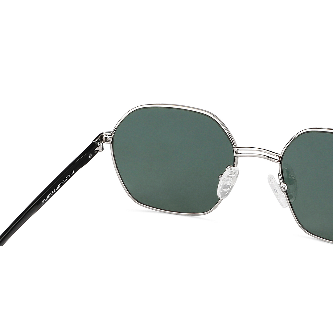 John Jacobs Online Silver Full Rim Geometric right side