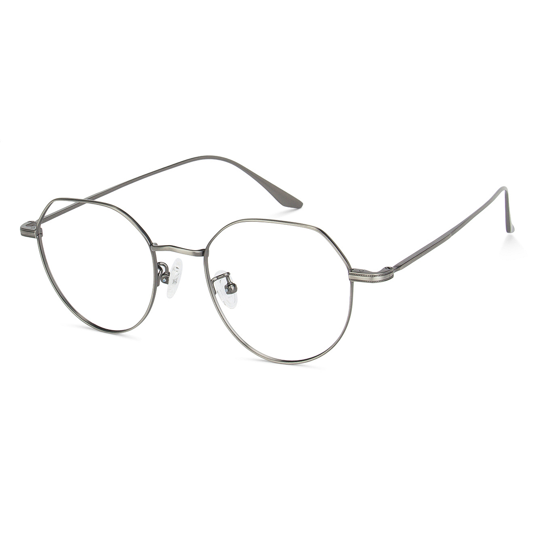 John Jacobs Online Silver Full Rim Geometric right side