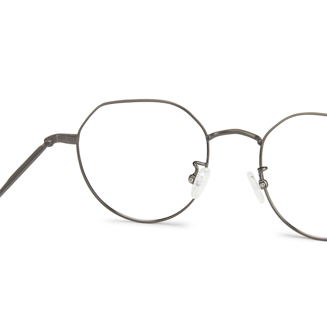 John Jacobs Online Silver Full Rim Geometric right side