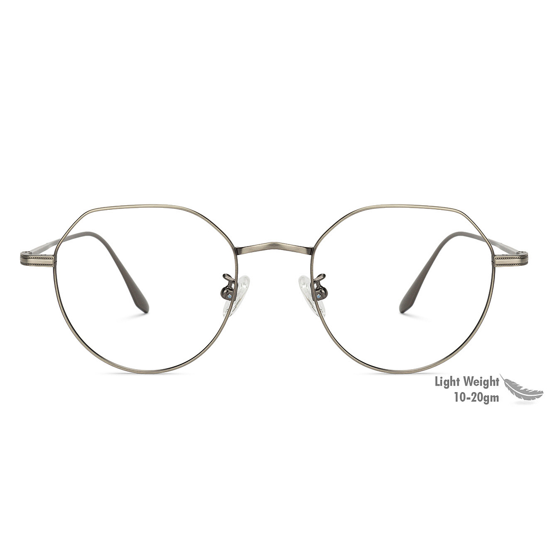 John Jacobs Online Silver Full Rim Geometric right side