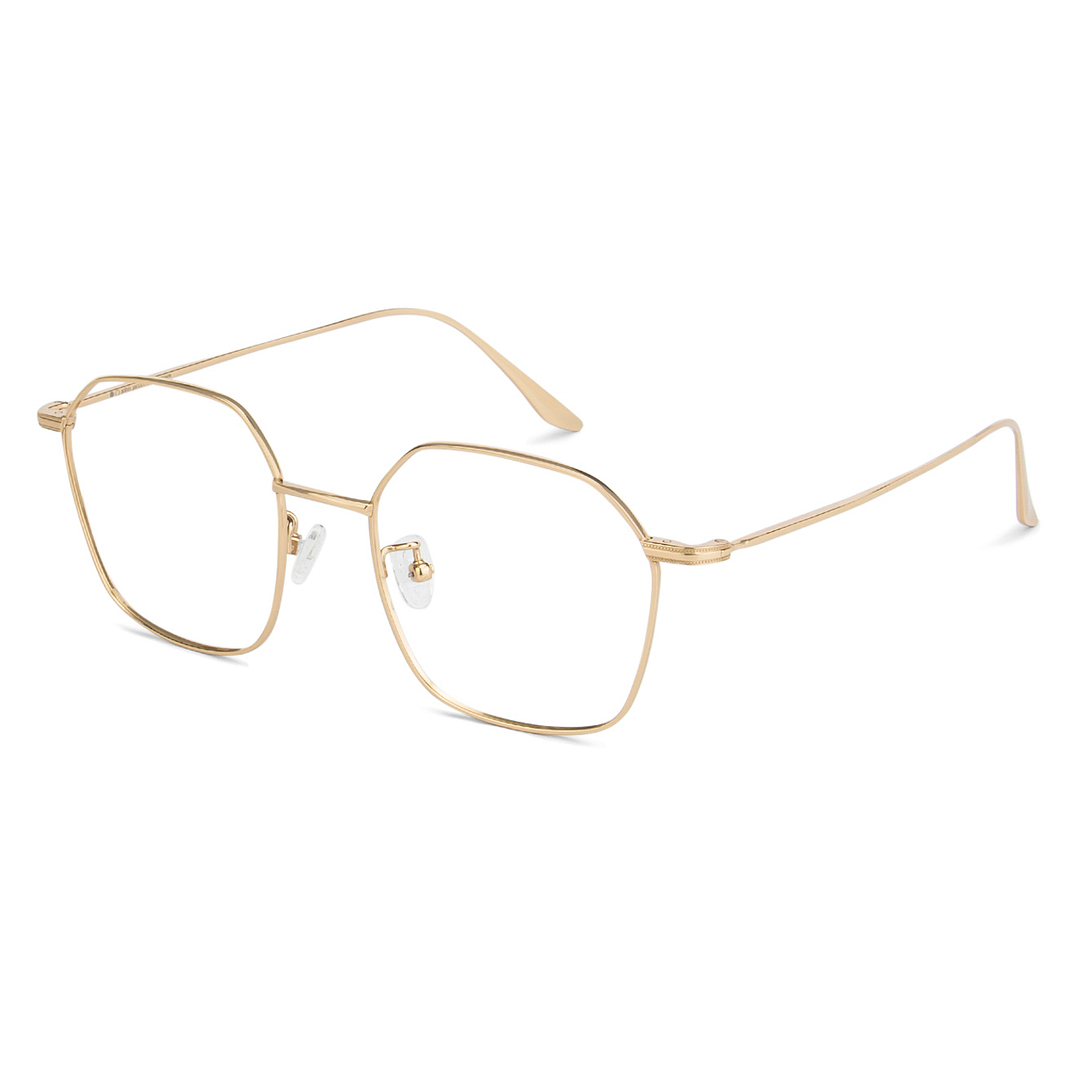 John Jacobs Gold Full Rim Hexagonal right side