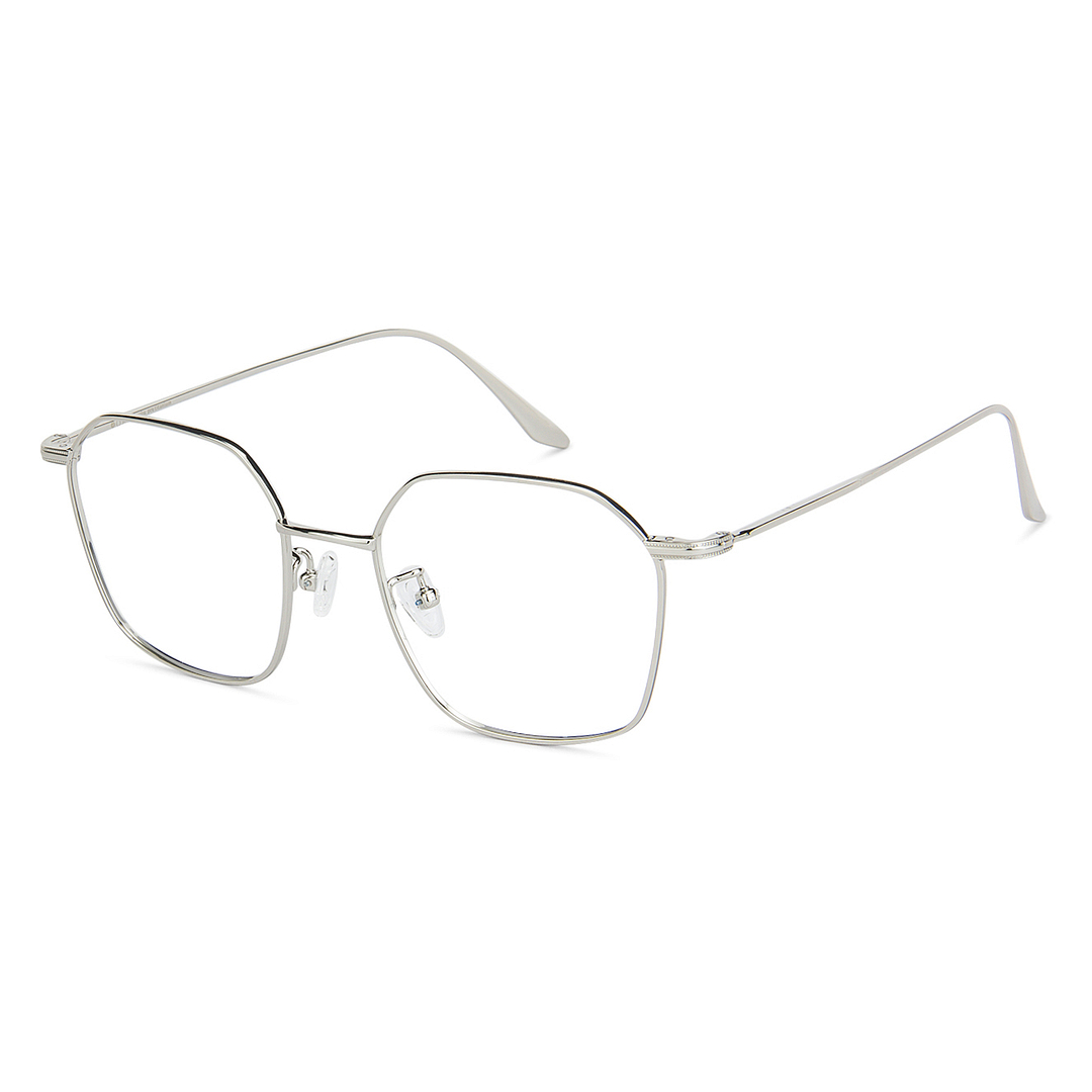 John Jacobs Silver Full Rim Geometric right side