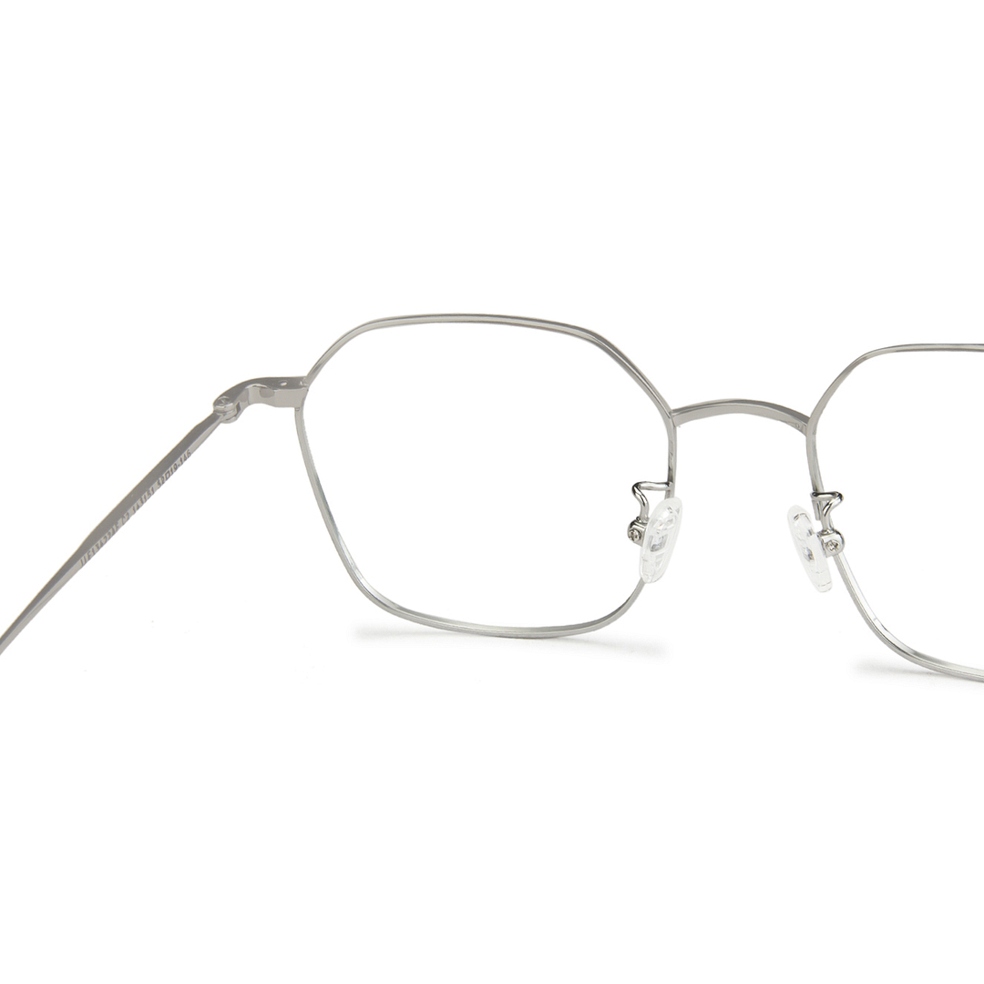 John Jacobs Silver Full Rim Geometric right side