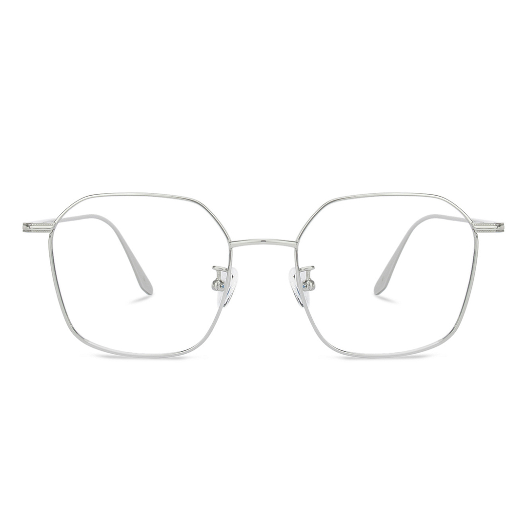 John Jacobs Silver Full Rim Geometric right side