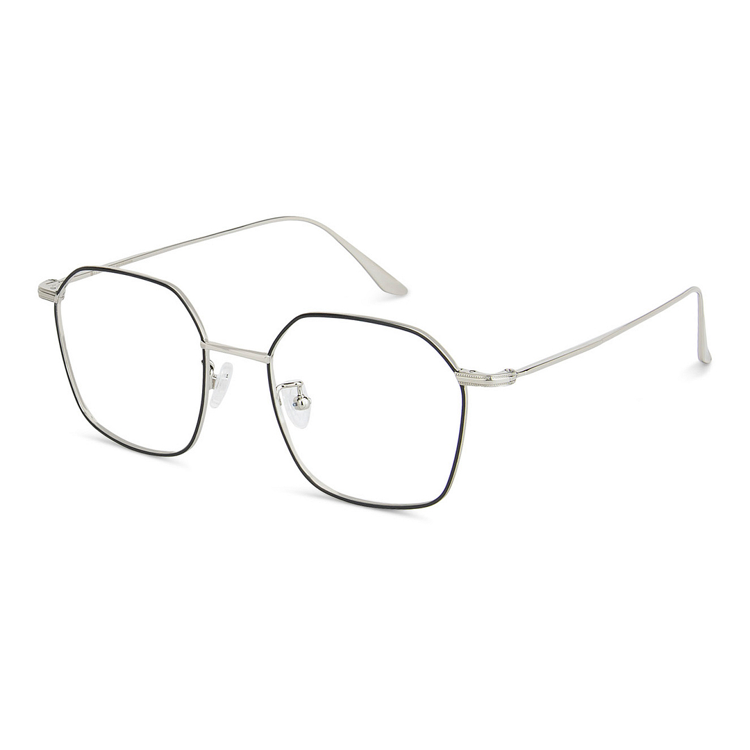 John Jacobs Silver Full Rim Geometric right side