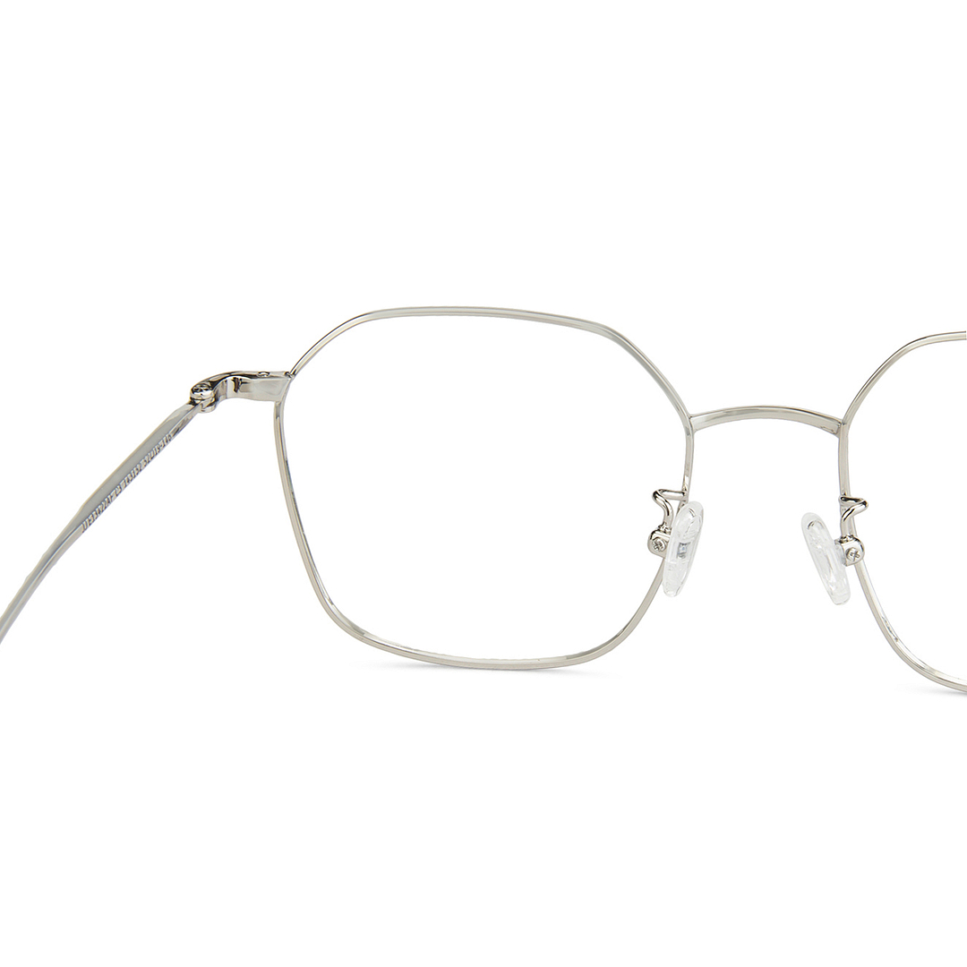 John Jacobs Silver Full Rim Geometric right side