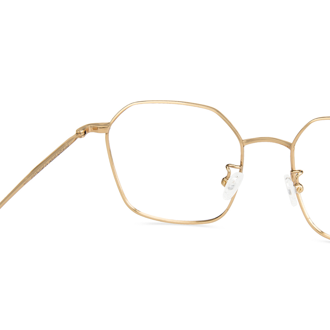 John Jacobs Gold Full Rim Geometric right side