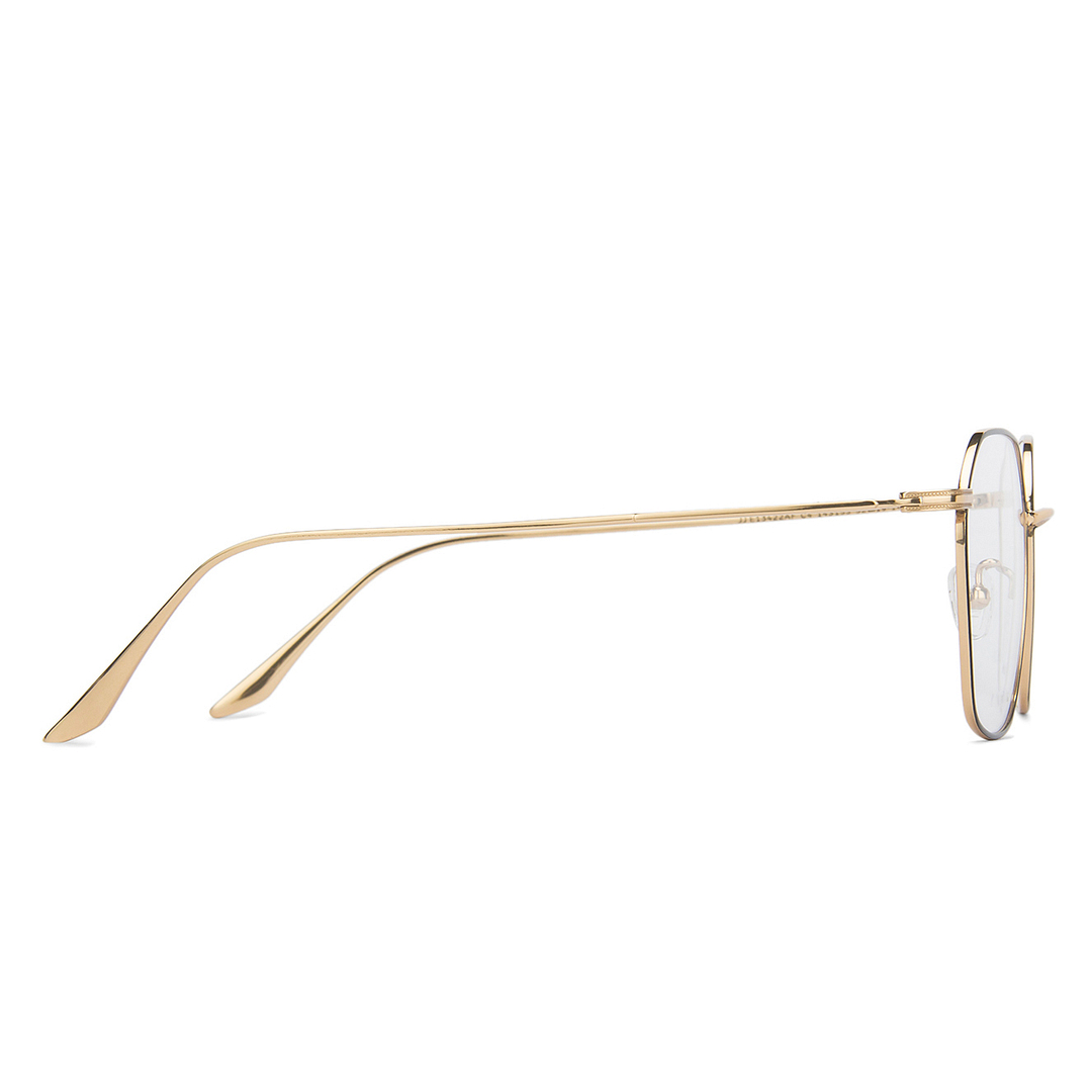 John Jacobs Gold Full Rim Geometric left side