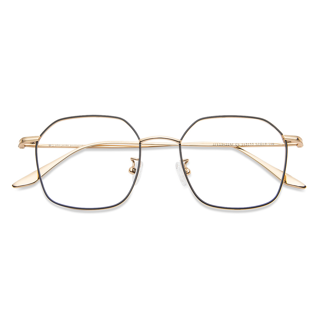 John Jacobs Gold Full Rim Geometric left side