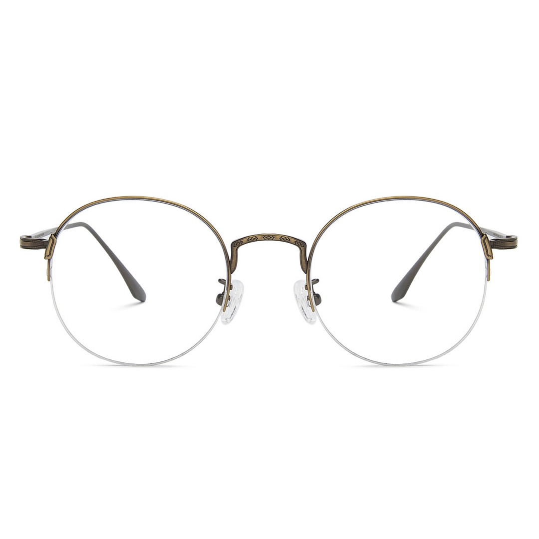 John Jacobs Online Light Brown Half Rim Round right side