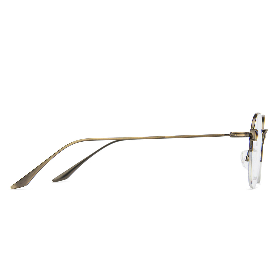 John Jacobs Online Light Brown Half Rim Round left side