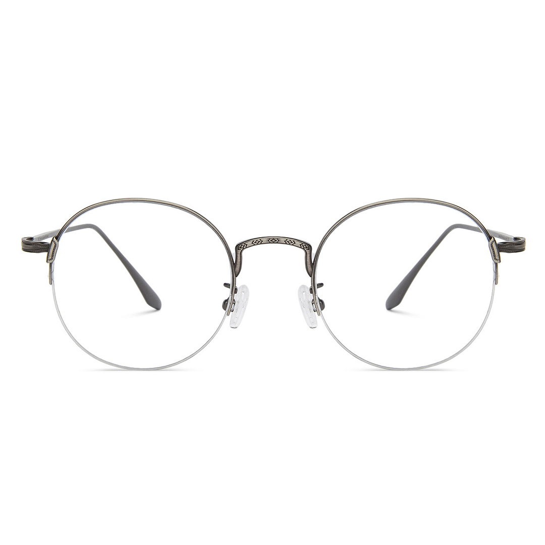 John Jacobs Online Gunmetal Half Rim Round right side