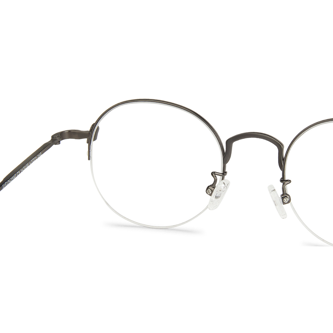 John Jacobs Online Gunmetal Half Rim Round right side