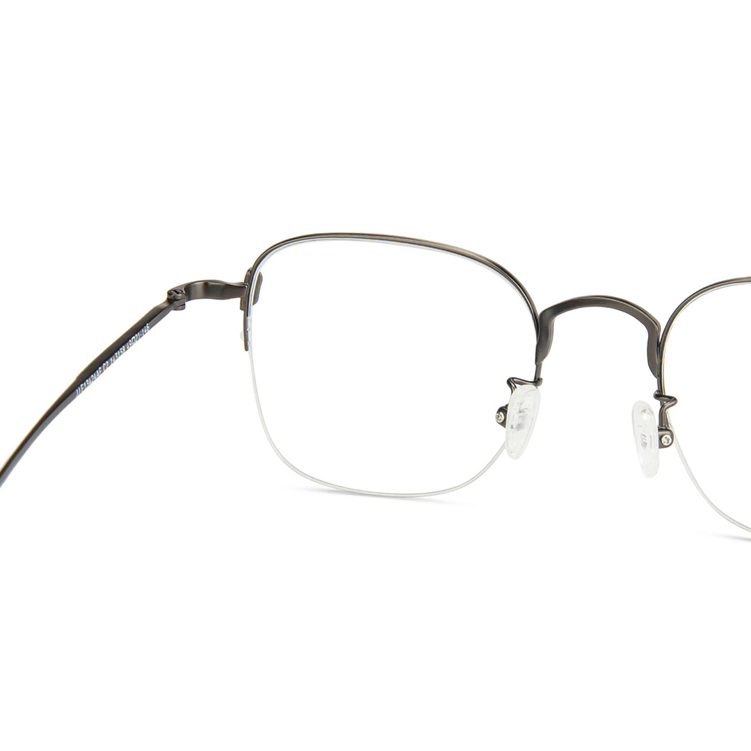 John Jacobs Online Gunmetal Half Rim Square right side