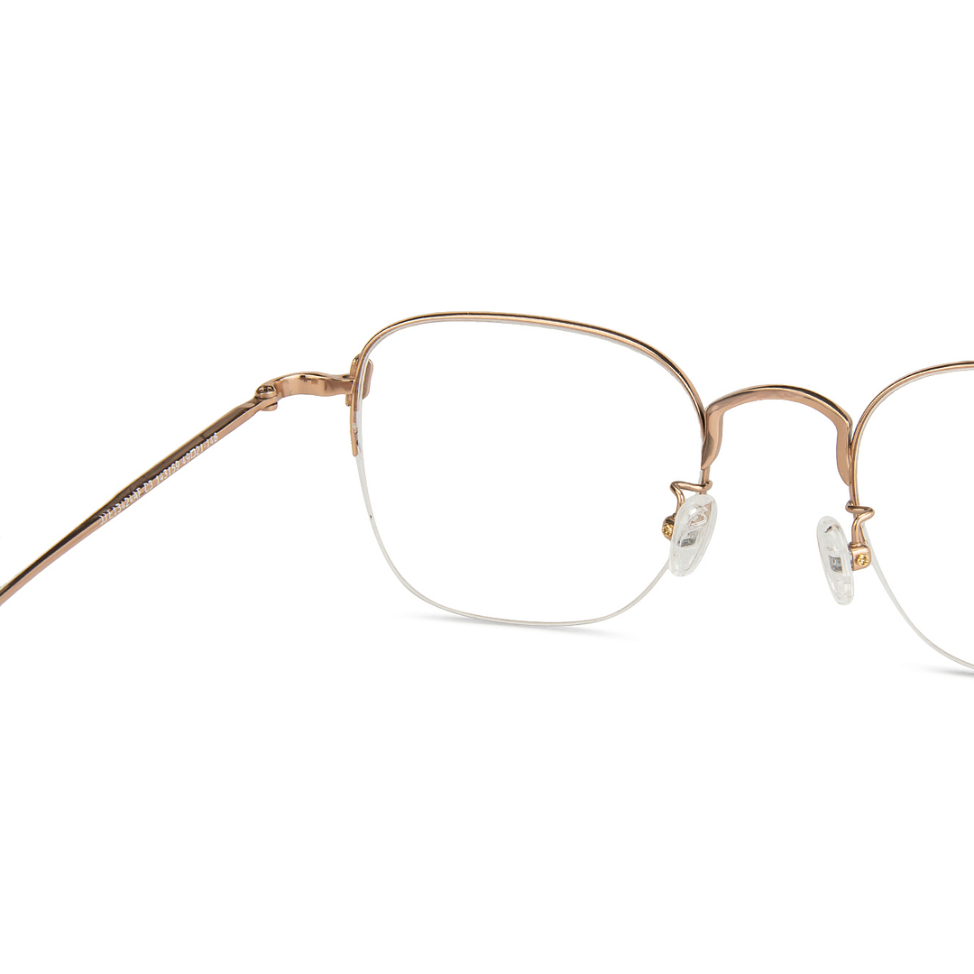 John Jacobs Online Gold Half Rim Square right side