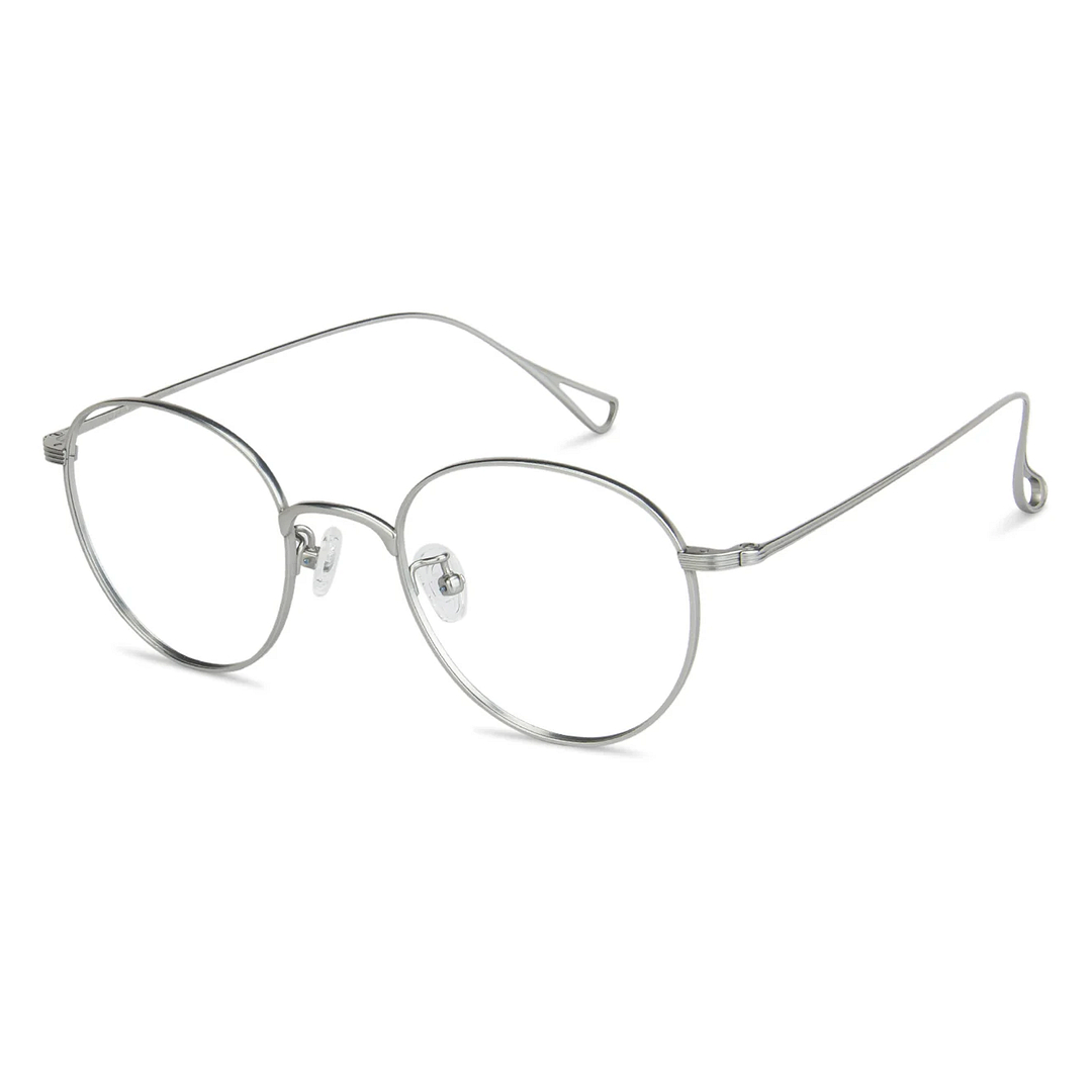 John Jacobs Online Silver Full Rim Round left side