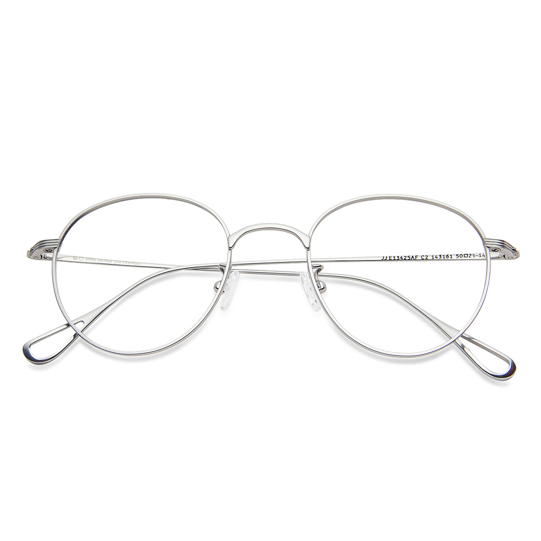 John Jacobs Online Silver Full Rim Round left side