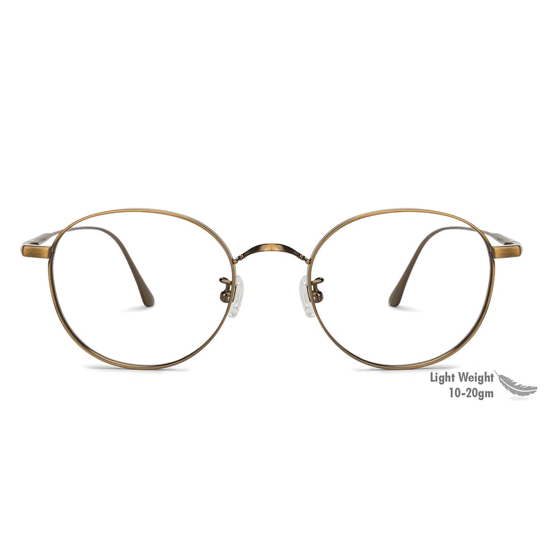 John Jacobs Online Gold Full Rim Round right side