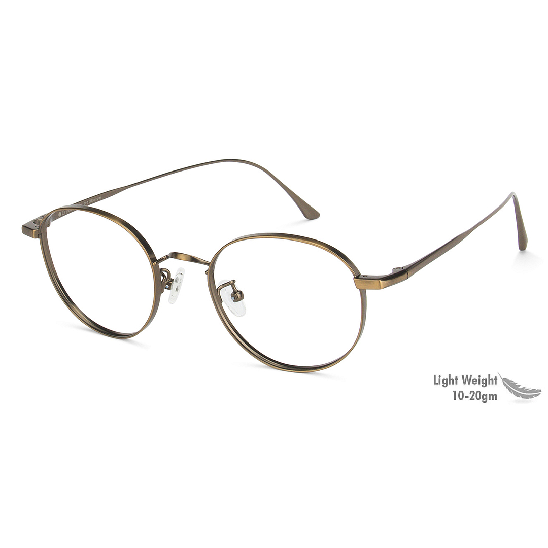 John Jacobs Online Gold Full Rim Round left side