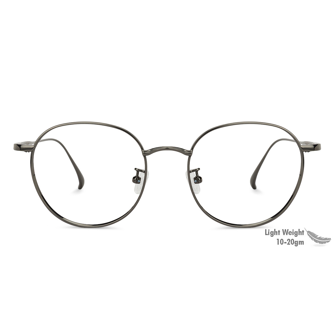 John Jacobs Gunmetal Full Rim Round right side