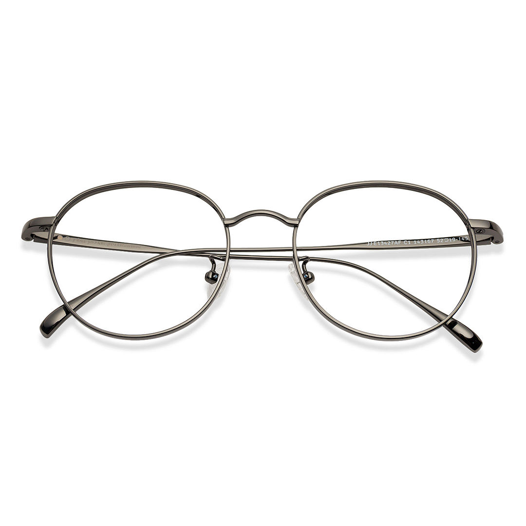 John Jacobs Gunmetal Full Rim Round left side