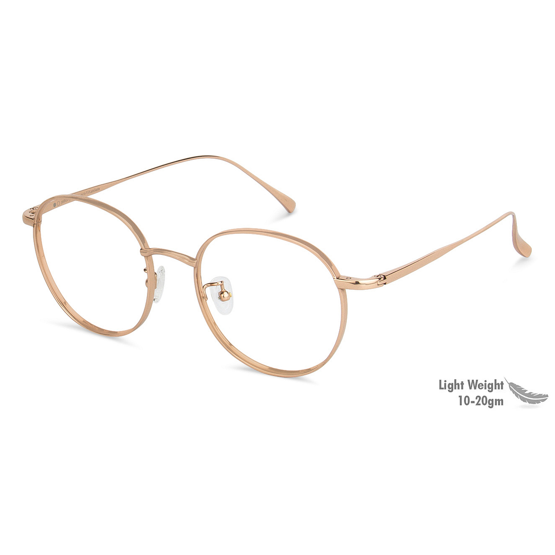 John Jacobs Rose Gold Full Rim Round left side