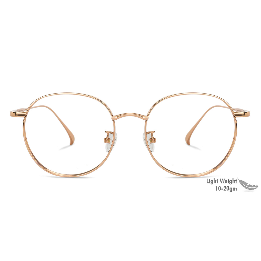 John Jacobs Rose Gold Full Rim Round right side