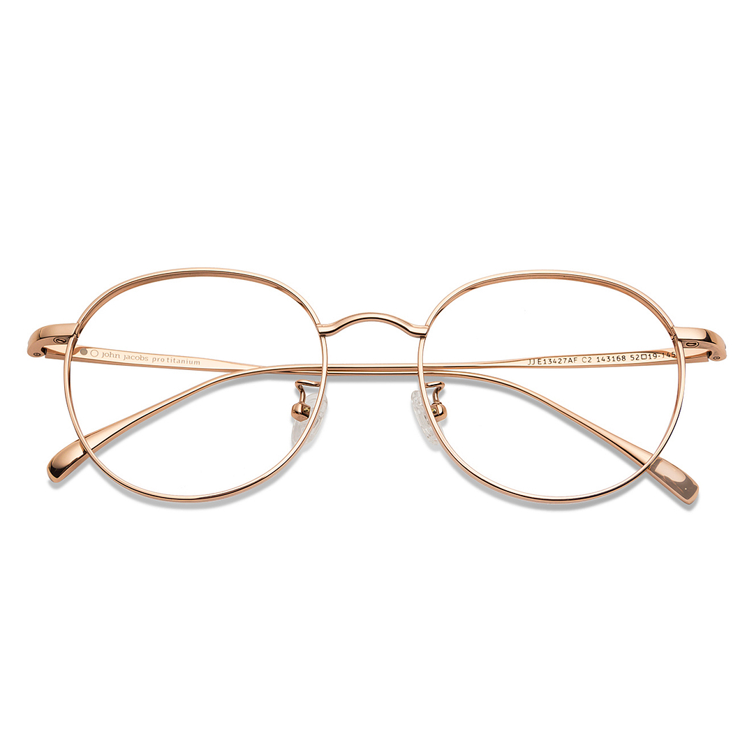 John Jacobs Rose Gold Full Rim Round left side