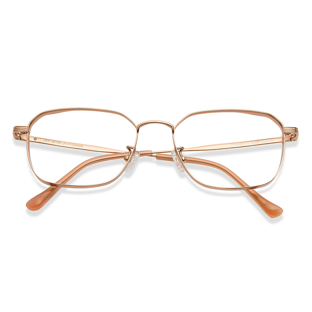John Jacobs Rose Gold Full Rim Square left side