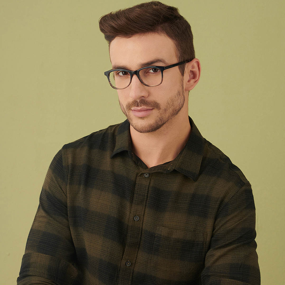 John Jacobs Online Sky Blue Full Rim Square left side