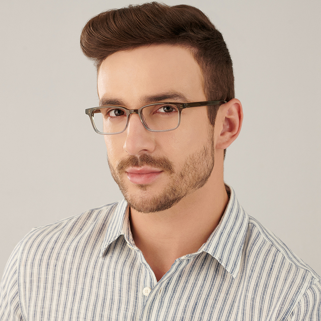 John Jacobs Online Light Brown Full Rim Rectangle left side