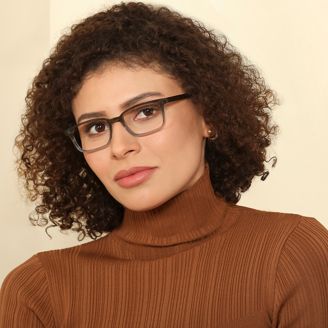 John Jacobs Online Light Brown Full Rim Rectangle left side