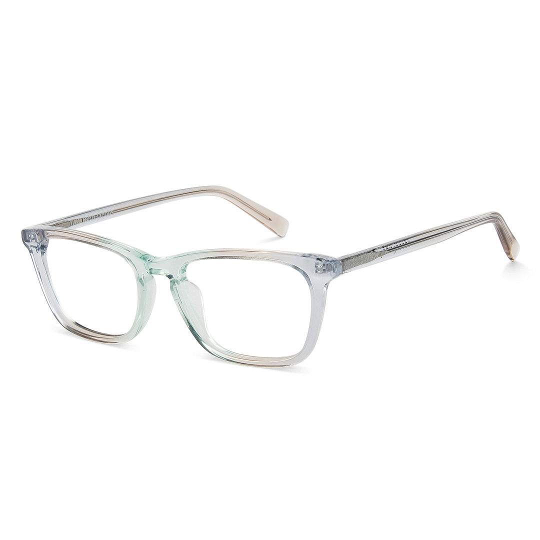 John Jacobs Online Green Transparent Full Rim Rectangle right side