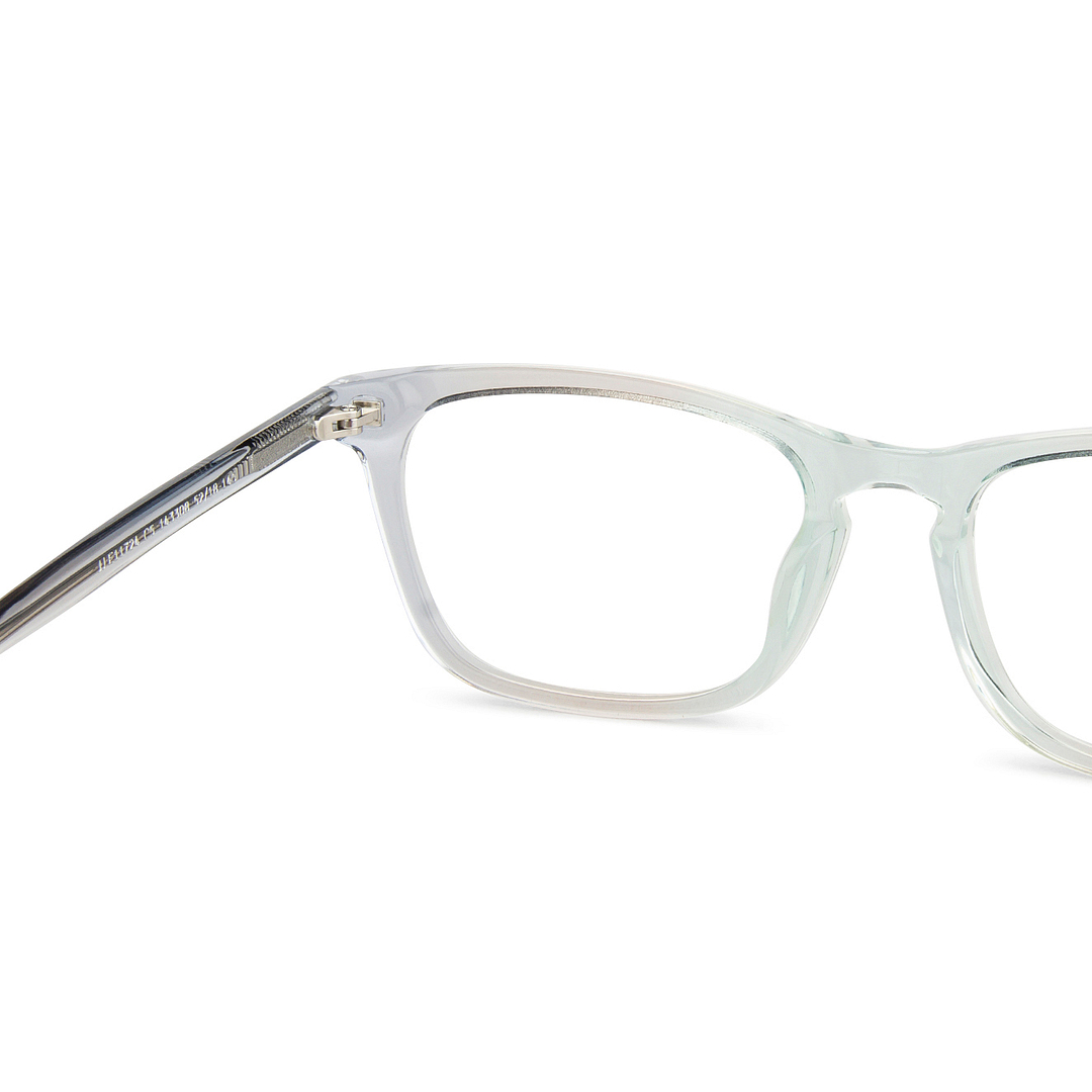 John Jacobs Online Green Transparent Full Rim Rectangle right side