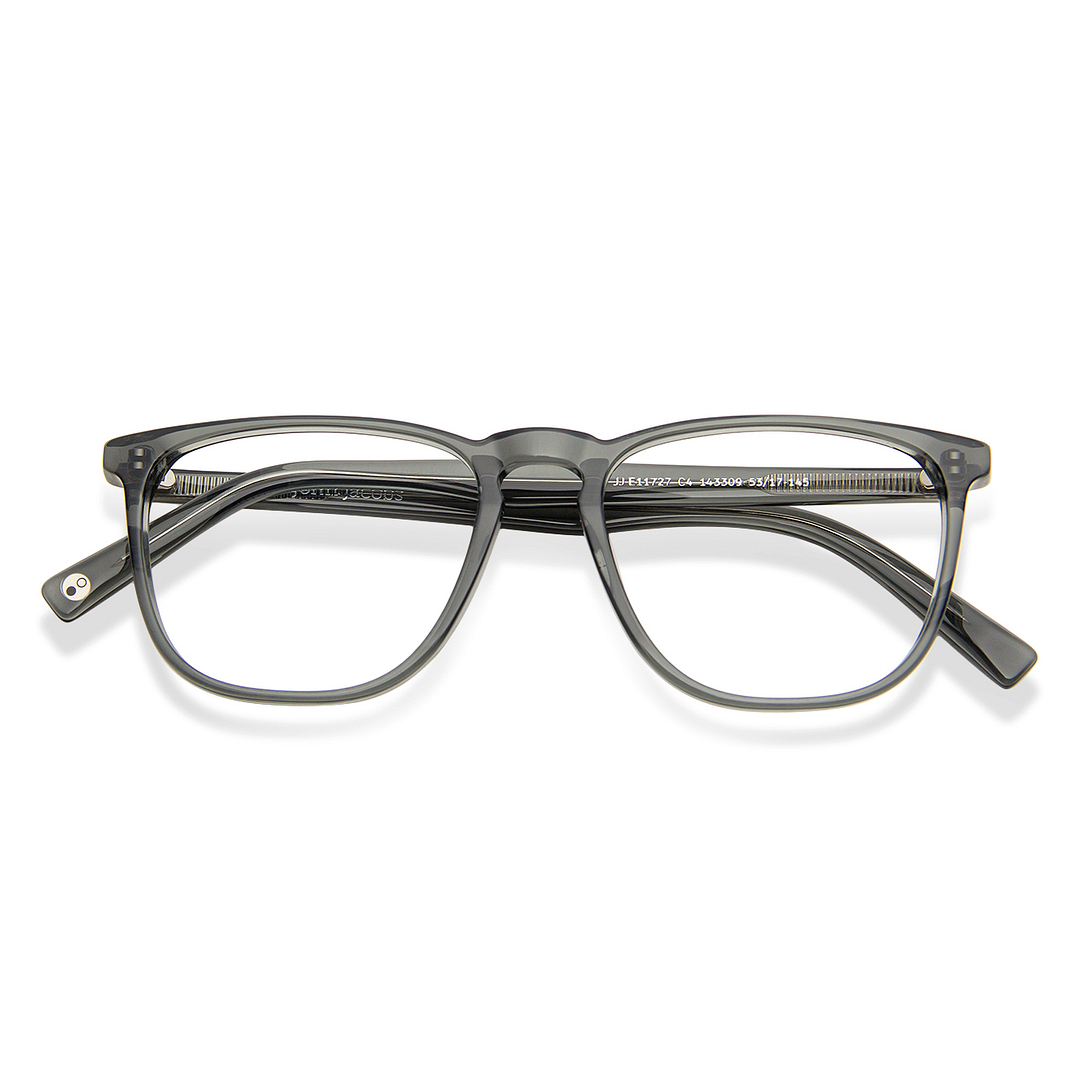 John Jacobs Online Gray Transparent Full Rim Square left side