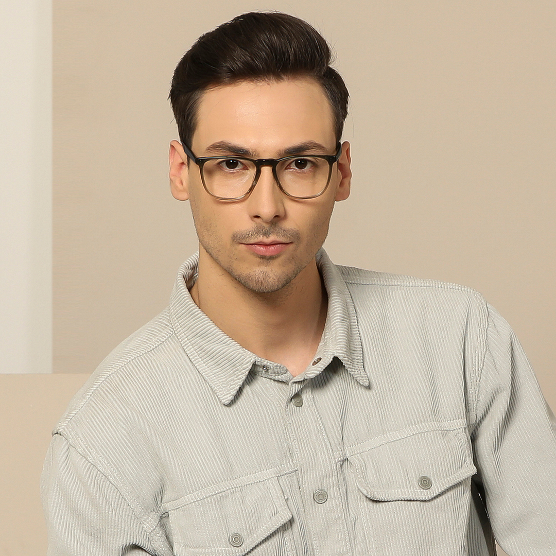 John Jacobs Online Light Green Full Rim Square right side