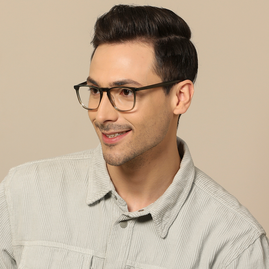 John Jacobs Online Light Green Full Rim Square left side