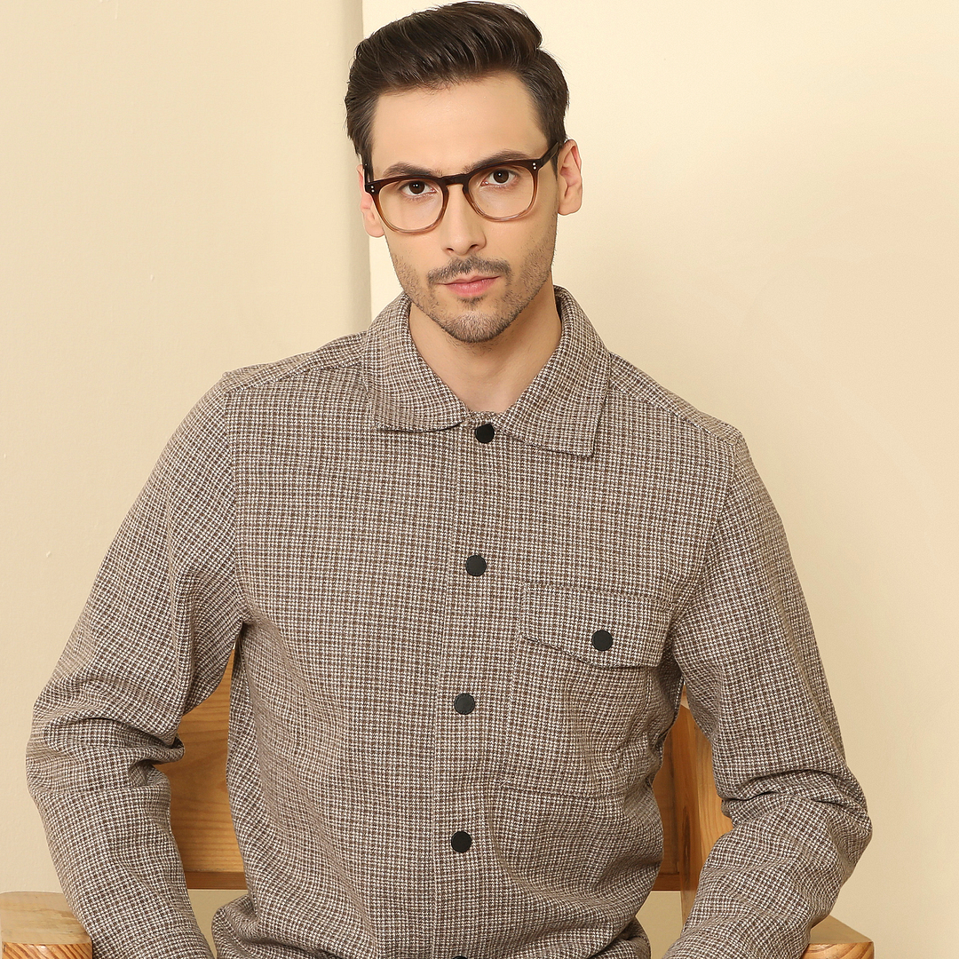 John Jacobs Online Light Brown Full Rim Square right side