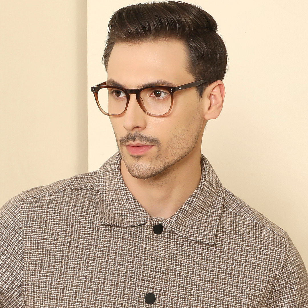 John Jacobs Online Light Brown Full Rim Square left side