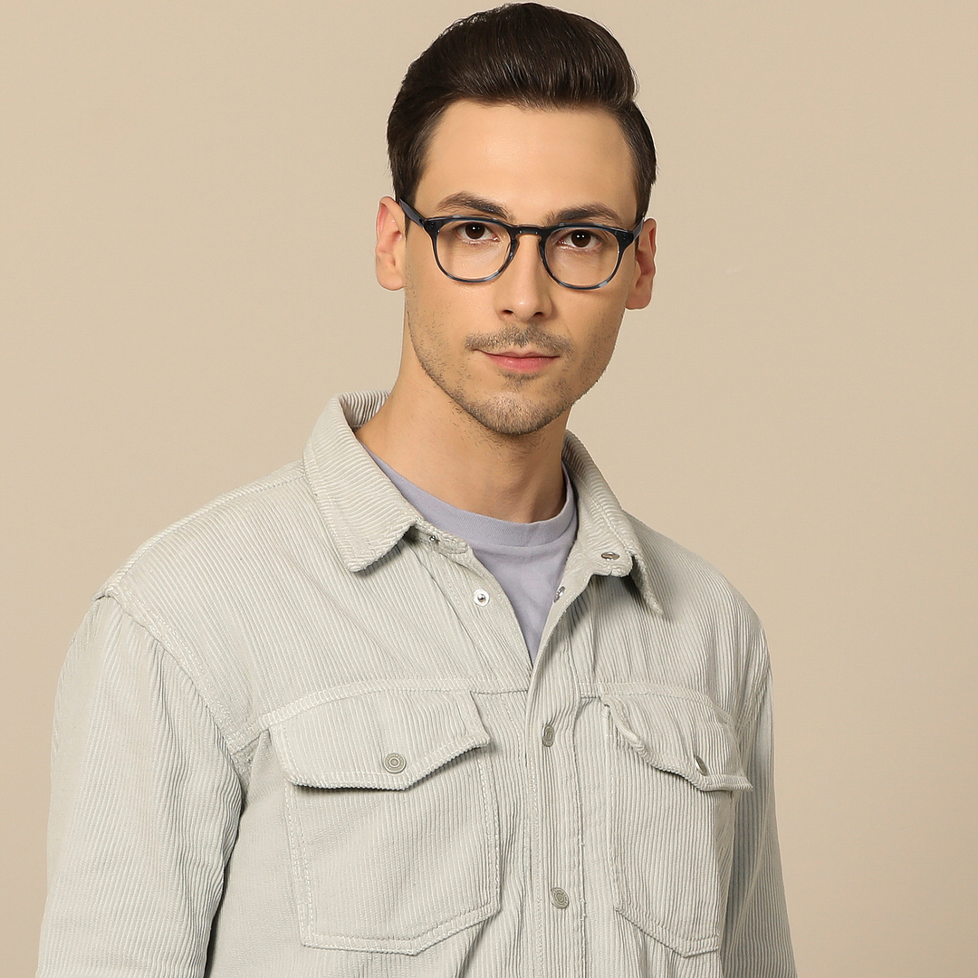 John Jacobs Brown Transparent Full Rim Round right side