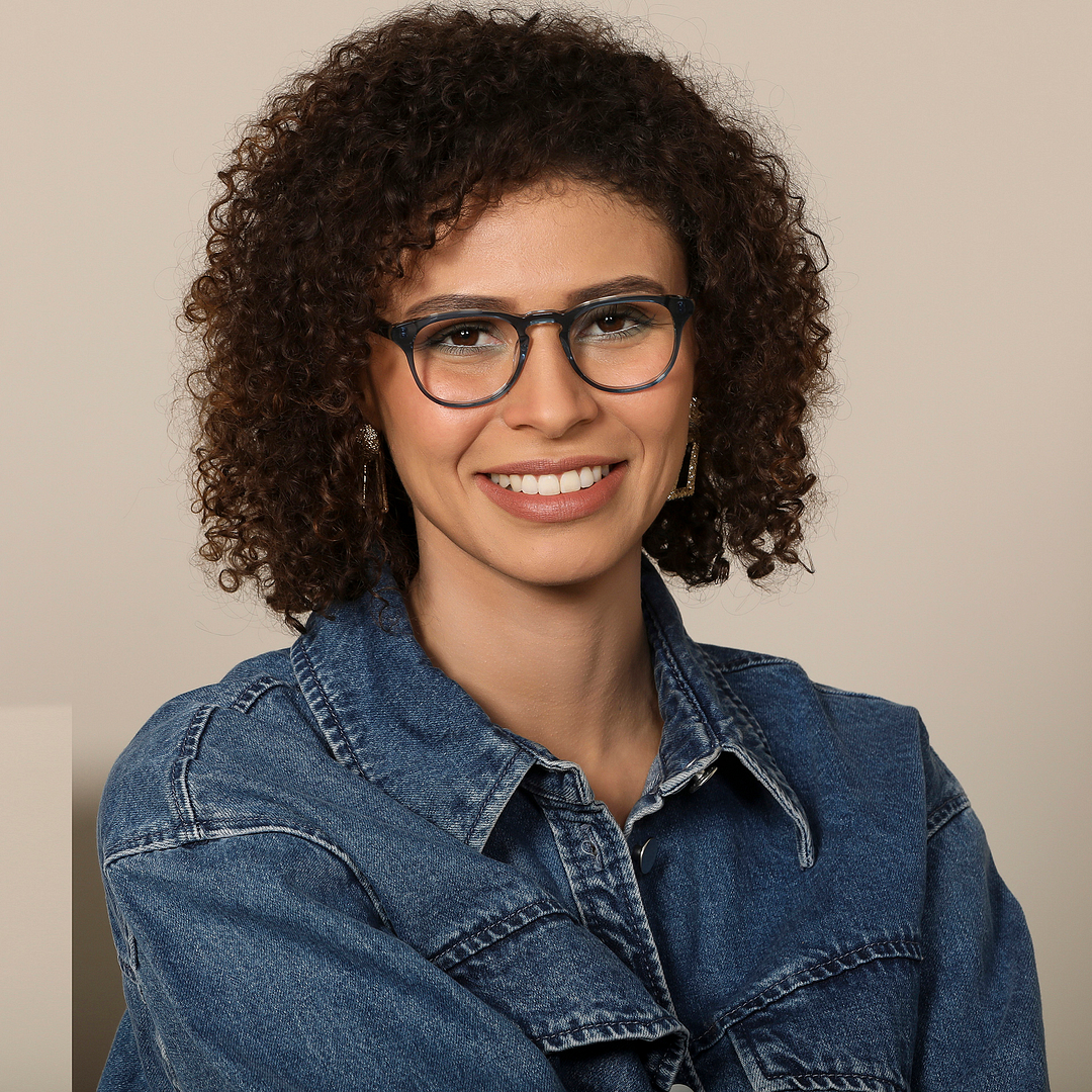 John Jacobs Brown Transparent Full Rim Round right side