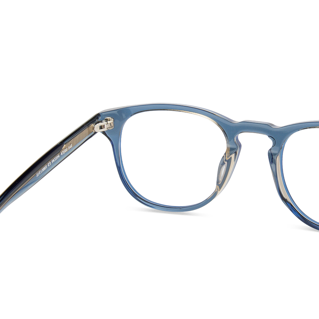 John Jacobs Brown Transparent Full Rim Round right side